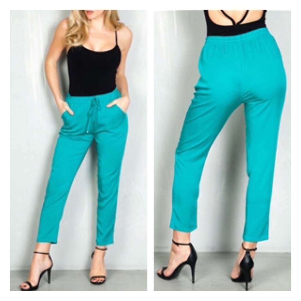 💥SUMMER SALES 💥Relaxed Teal Mid-rise jogger Pant